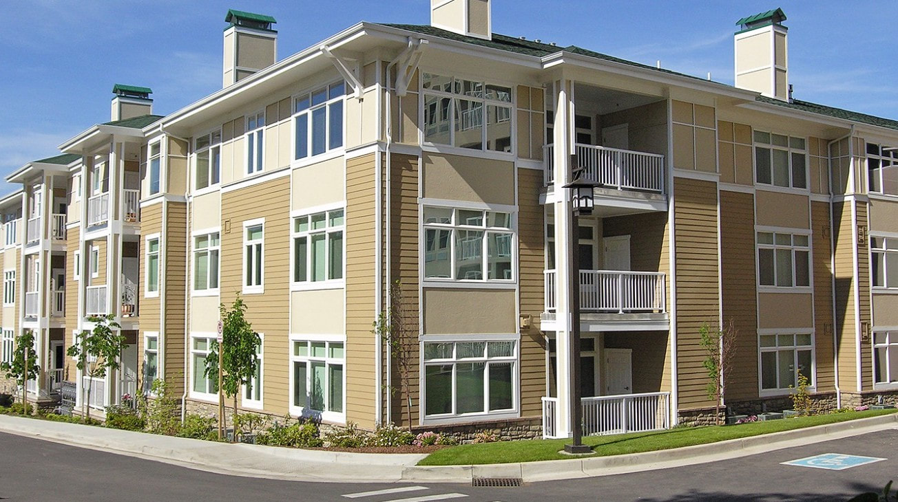 Senior apartments with balconies